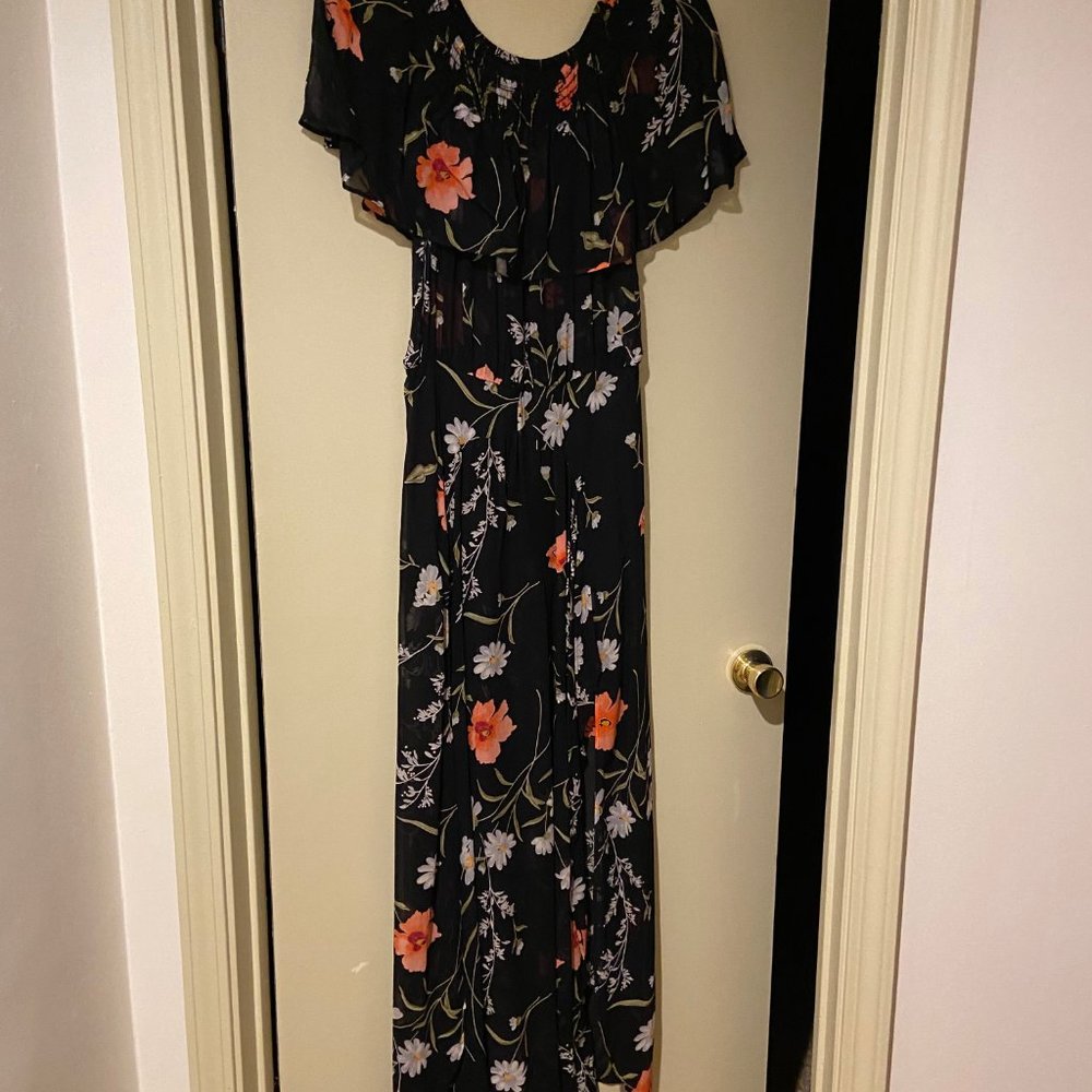 Black Floral Romper